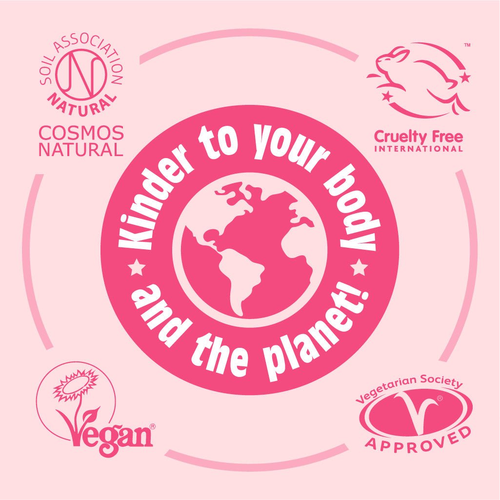 Salt of the Earth certified by Soil Association, COSMOS Natural, Cruelty Free International, Vegan Society, and Vegetarian Society